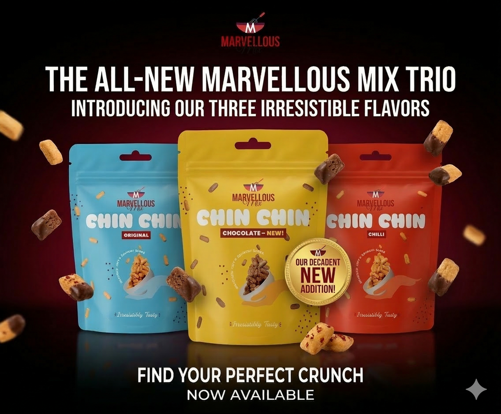 Chin Chin Snacks - Delicious, Soft & Crunchy 60g packs of 12